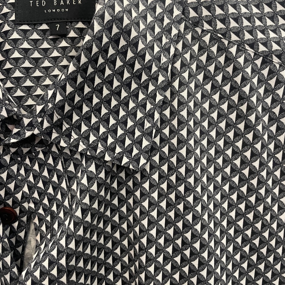 Ted Baker Men's Monochrome Patterned Shirt